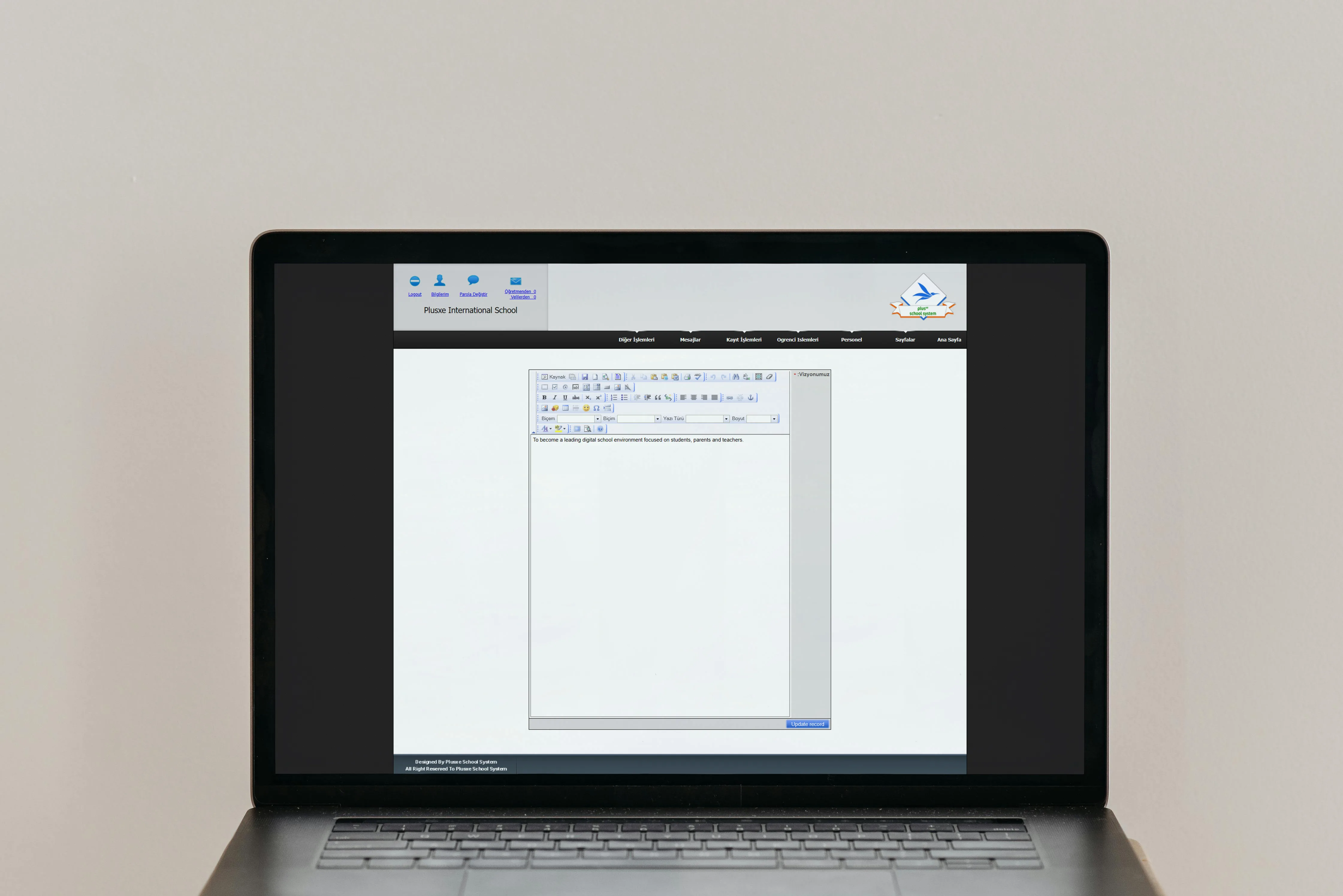 School Website Content Editor